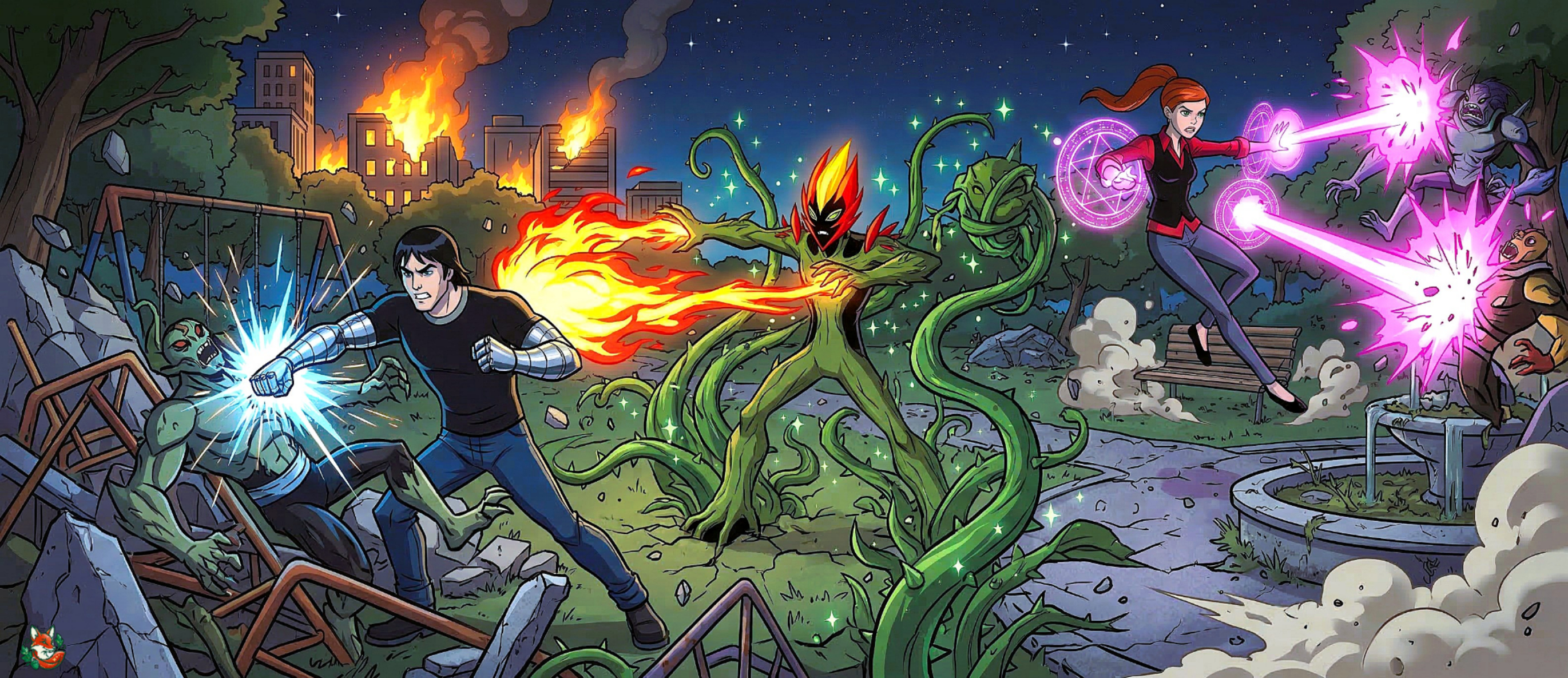 Alien Force Battle by MysteryBeet on DeviantArt