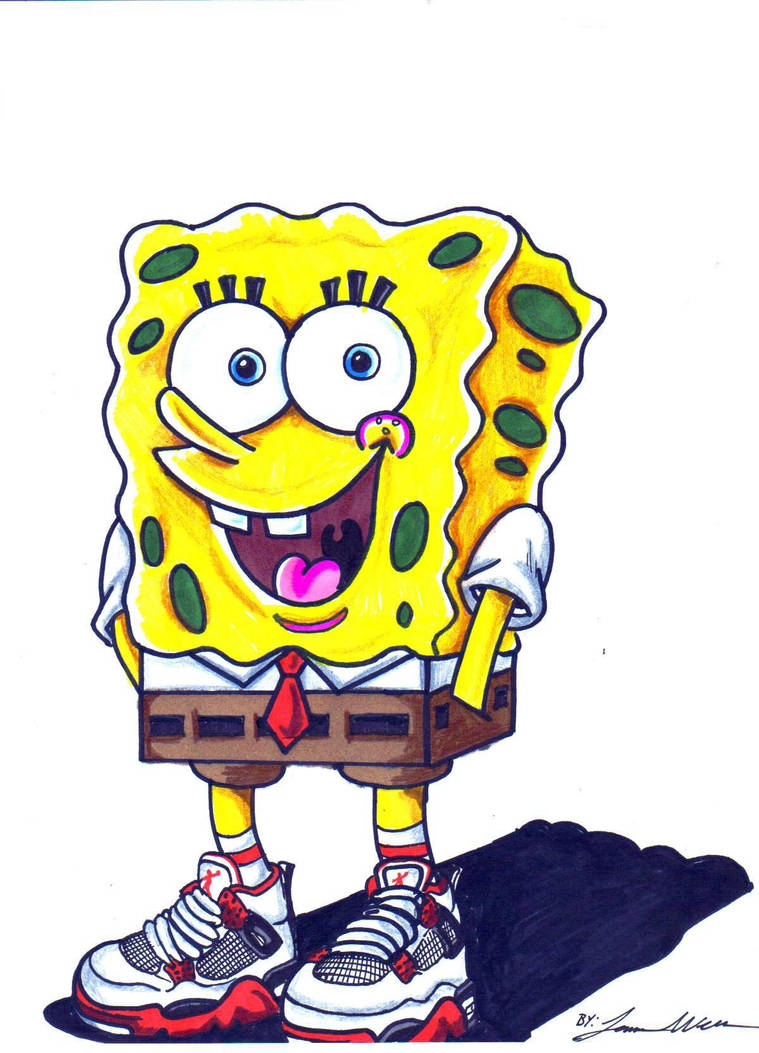 Spongebob Wit The Jordan 4s On By Trunks24 On DeviantArt spongebob-wit-the-jordan-4s-on-by-trunks24-on-deviantart