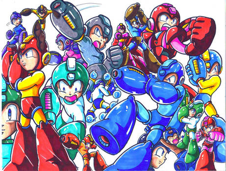 megaman mania colored