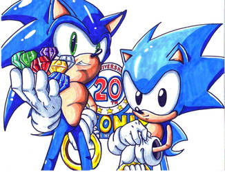 sonic 20th colored