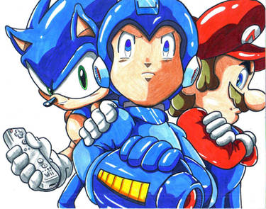 sonic megaman mario Wiibuddies