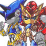 mecha sonic,sally,and knuckles