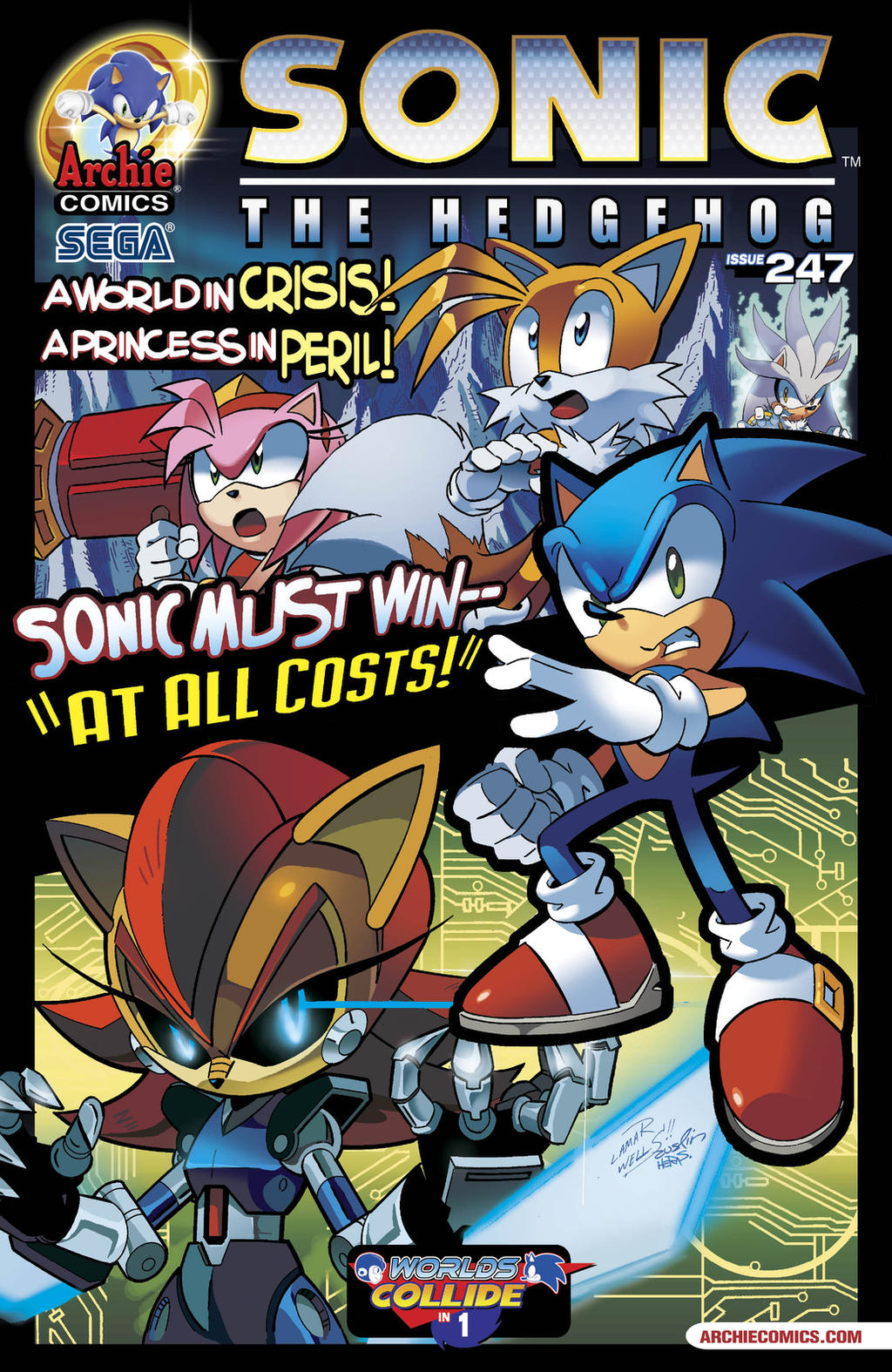 MY 1ST PRO SONIC COMIC COVER Sonic#247