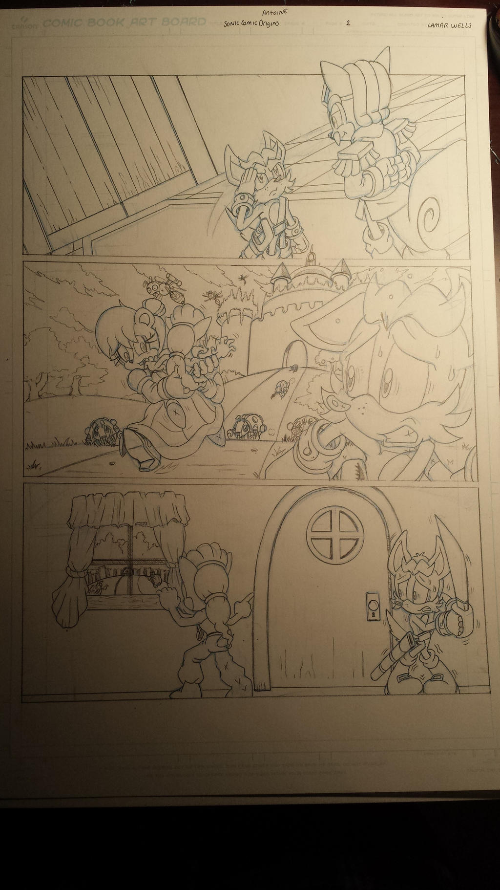 sonic comic origins ant pencils pg2