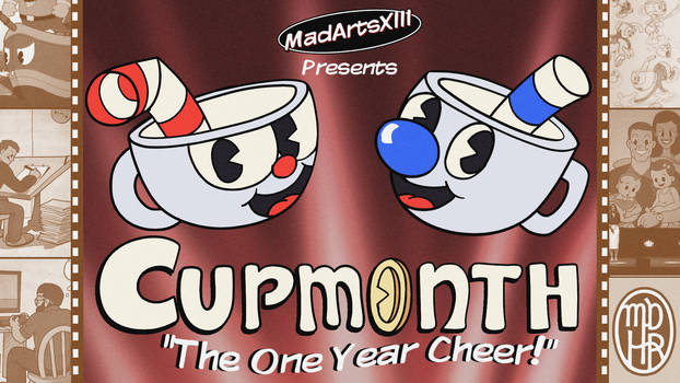 Cuphead and Mugman in 1 Year Cheer!