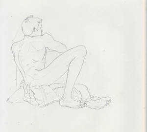 Old Life Drawing - Young Man