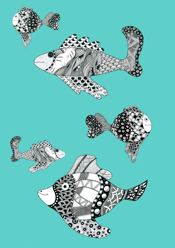 Fish Zentangle Example Zentangle Fish Pattern by mdudziak on DeviantArt