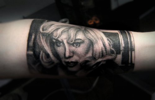 Marilyn Portrait Tattoo