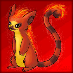 fake pokemon - fire lemur