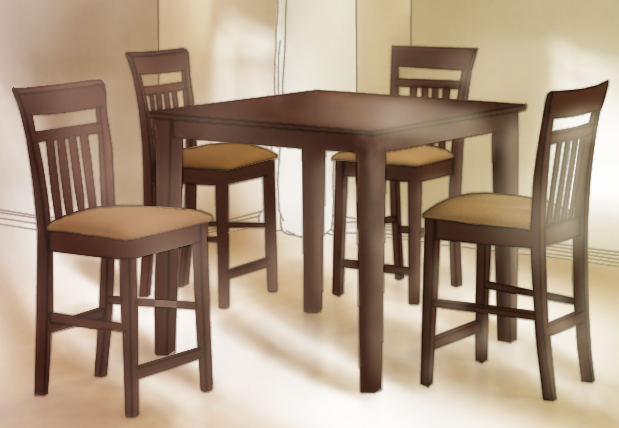 Table Chair Simple Local Simple Kitchen Table + Chairs BG by Vixeria on DeviantArt