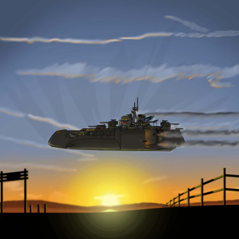 sunset skyship