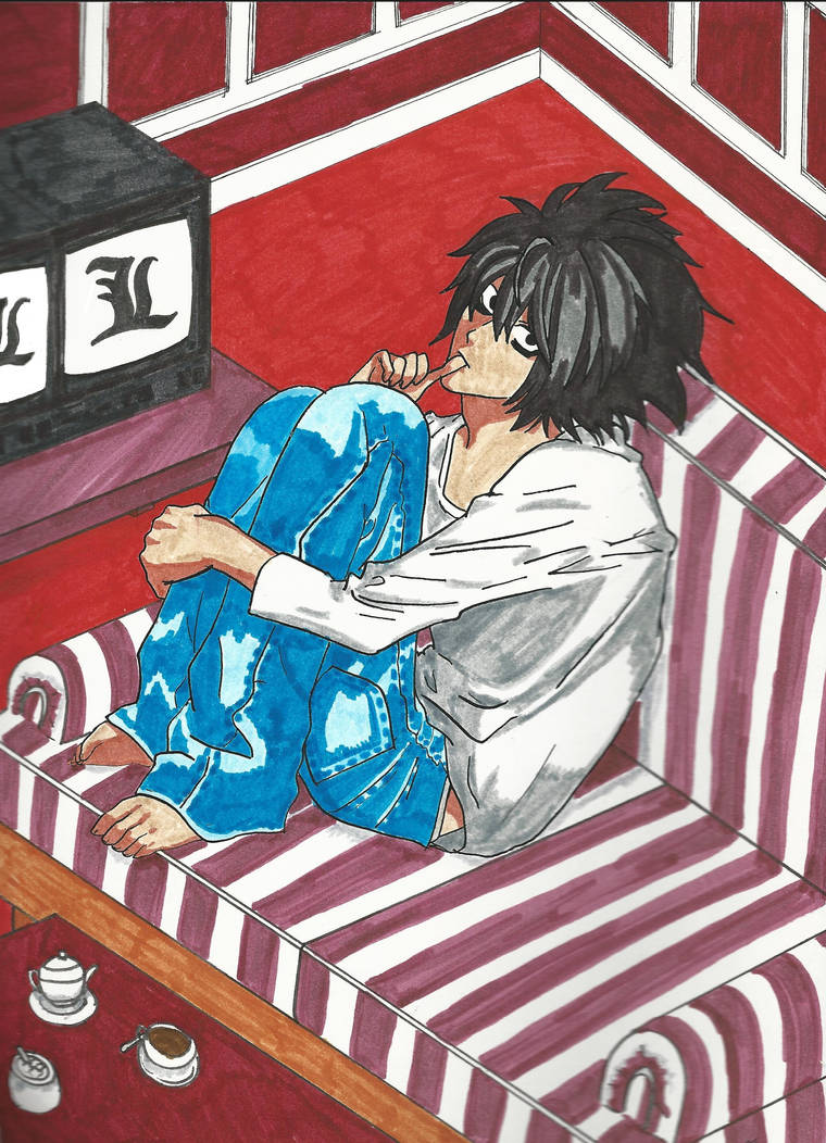 Death Note _ L _ Reflection by winxixia on DeviantArt