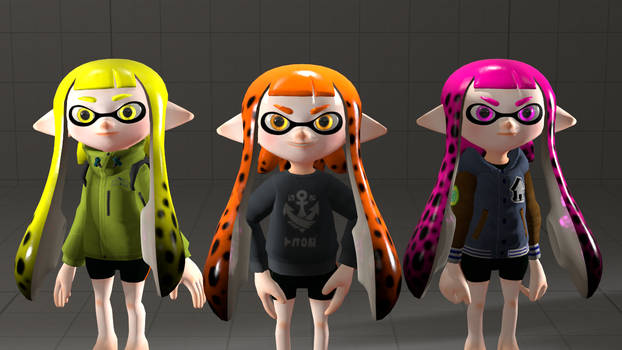 Spotted Inkling Girl Texture Tests