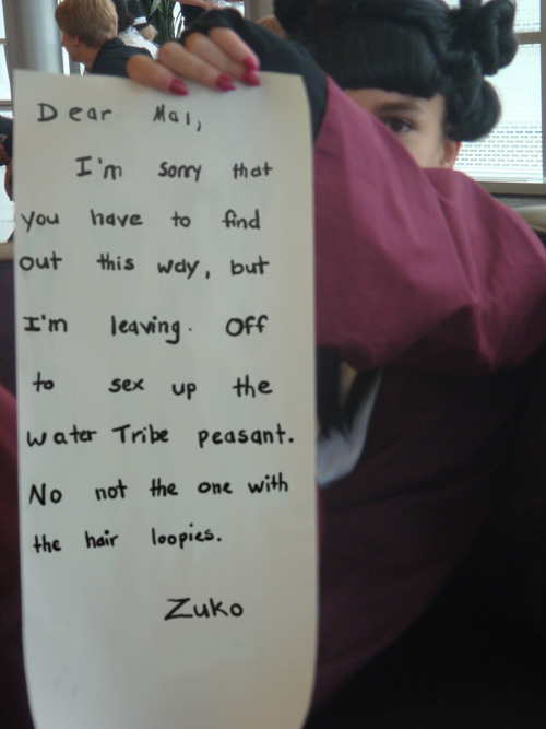 Mai's Note From Zuko....