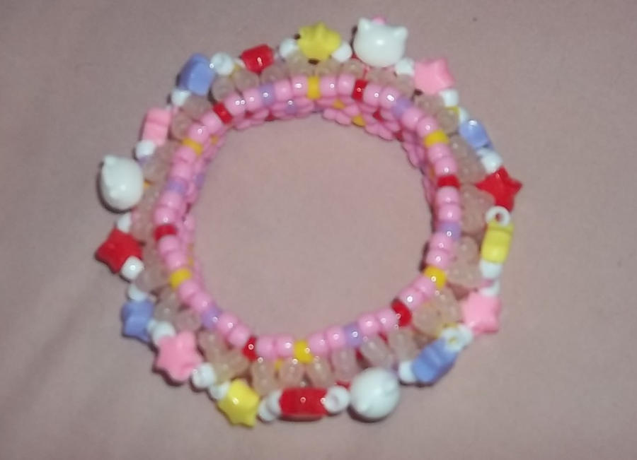 top view of mini bead 3d hello kitty