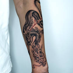 dragon tattoo pruva ink