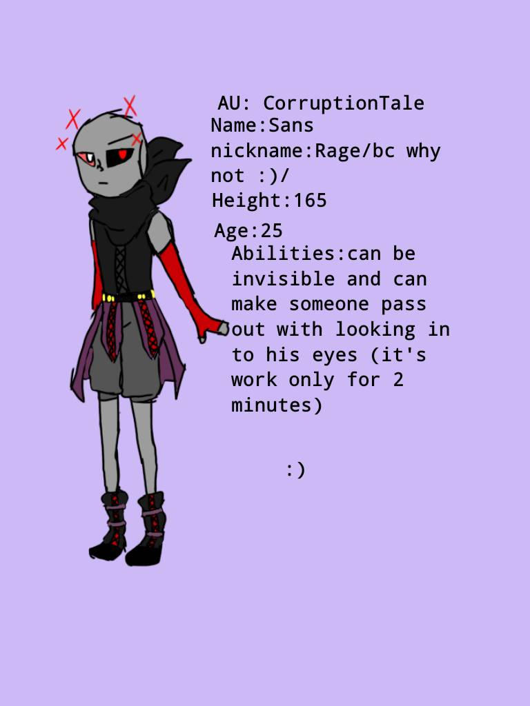 CorruptionTale Sans aka rage by LuxindARTS on DeviantArt