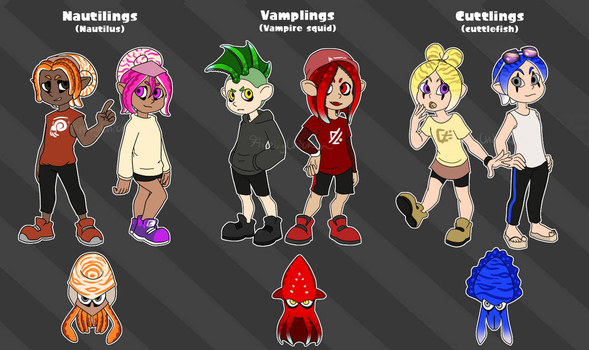Splatoon species concepts by FlippingChicken on DeviantArt