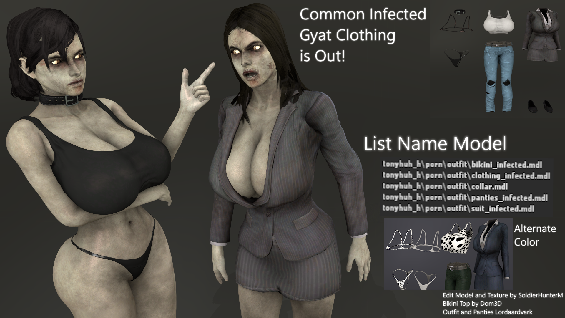 Gyat Model Common Infected Gyat Clothing (Model Release) by SoldierHunterM on ...