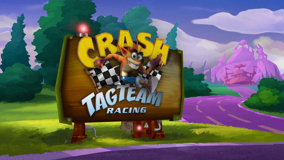 Crash Tag Team Racing Title Screen Wallpaper by CRASHARKI on DeviantArt