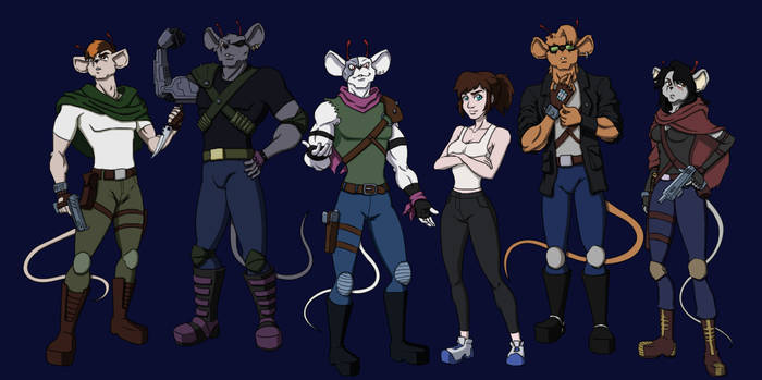 Biker Mice from Mars. Character design.