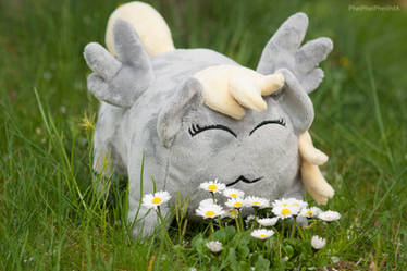 Derpy loaf enjoying some flowers