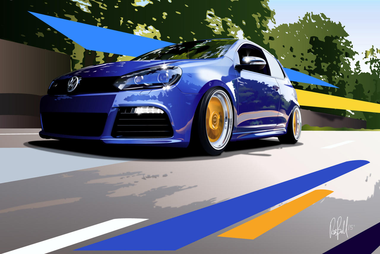 2012 Volkswagen MK6 Golf R - Vector Drawing by fast2ghl on DeviantArt