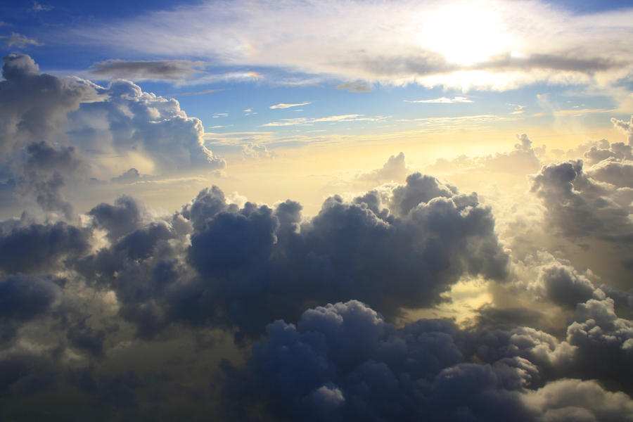 Clouds around an Airplane