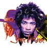 Jimi Hendrix vector collage