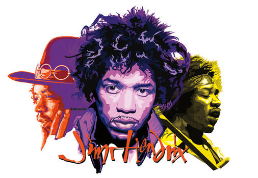 Jimi Hendrix vector collage