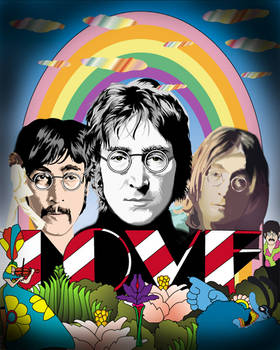 John Lennon vector collage