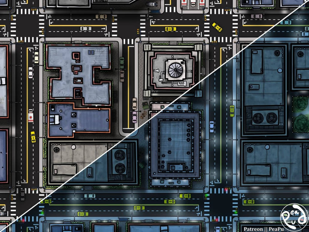 TTRPG Modern City Map (PeaPu) by PeaPuOfficial on DeviantArt