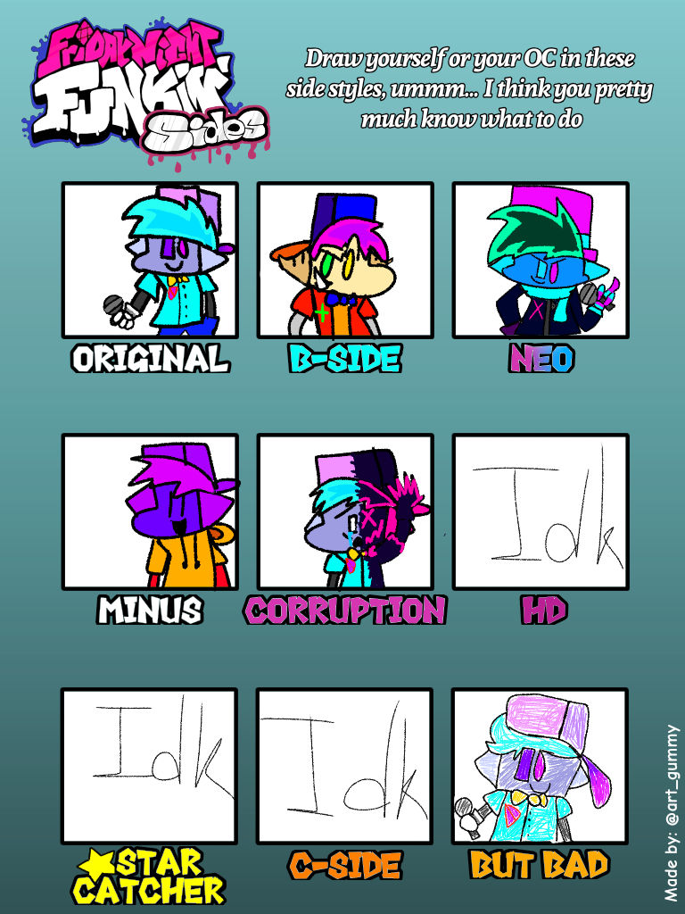 Squarefriend junior's fnf sides by MameevaElenielLoll2 on DeviantArt