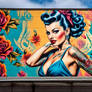 Pin-up Graffiti Art