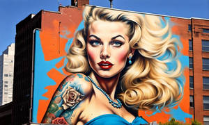 Pin-up Graffiti Art