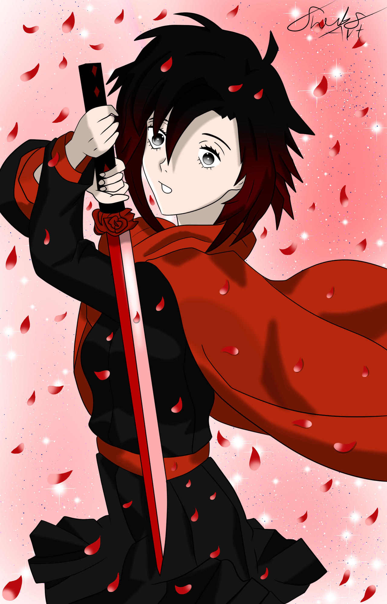 Ruby Rose Demon Slayer by SheebsArt on DeviantArt
