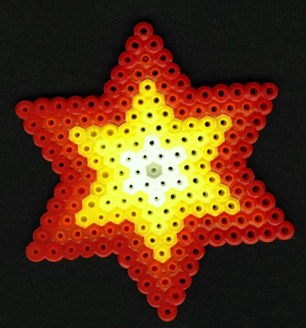 Burning Hama Bead Star by katiebann on DeviantArt