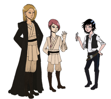 Jedi Jones, PadawAnnie, and Kat Don Lan