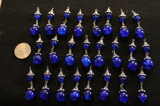 Small Chandelier Crystals in Blue