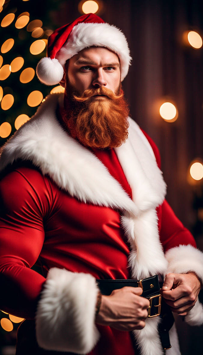 Young Santa Claus Kris Kringle Christmas Hunk Musc by captaintigertail ...