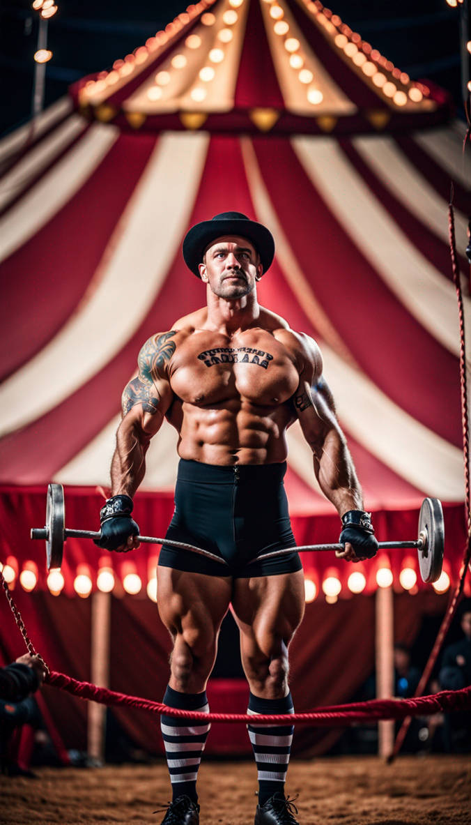 Strongman Ripped Circus Strongman the funny acts broken weights by captaintigertail on ...