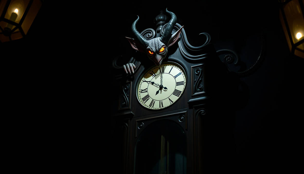 Demonic Clockwork Haunted mansion Demonic clock dark lit by captaintigertail on DeviantArt