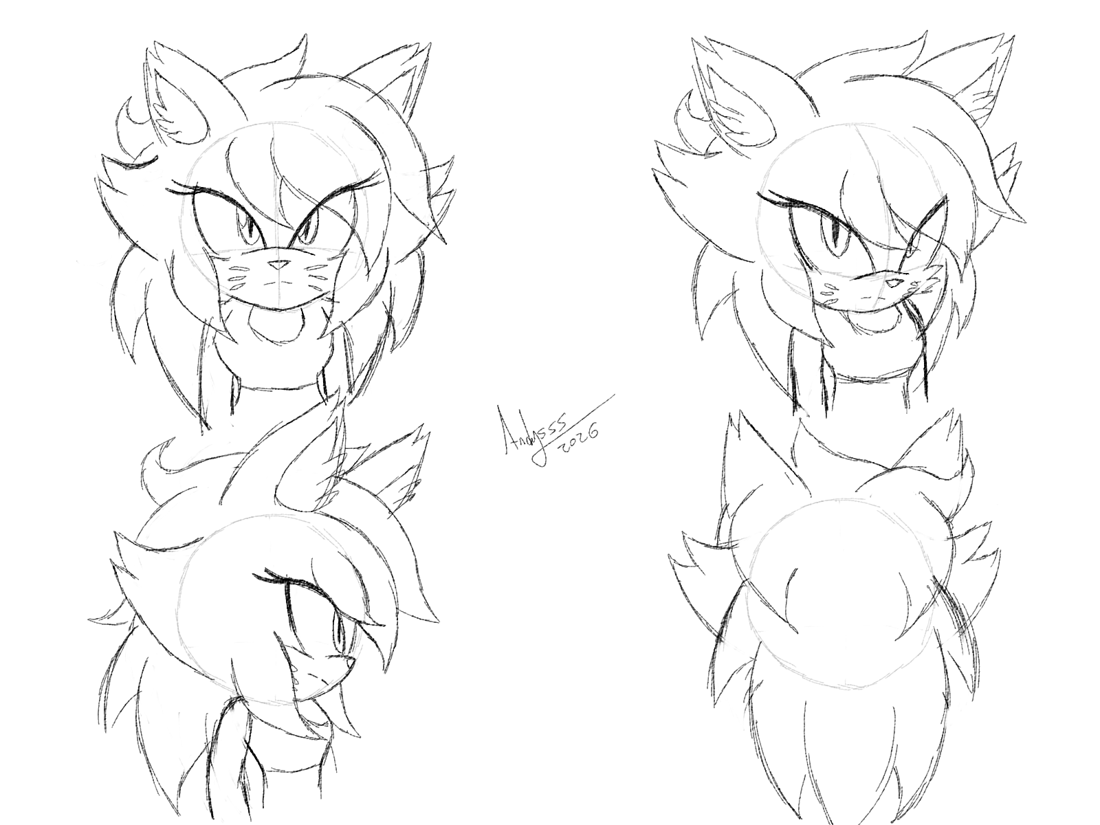 Adult Kiara The Cat Concept Sketch Artwork