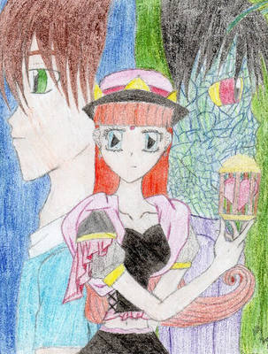 Girl and the man she loves in two forms by HybridCatgirl995