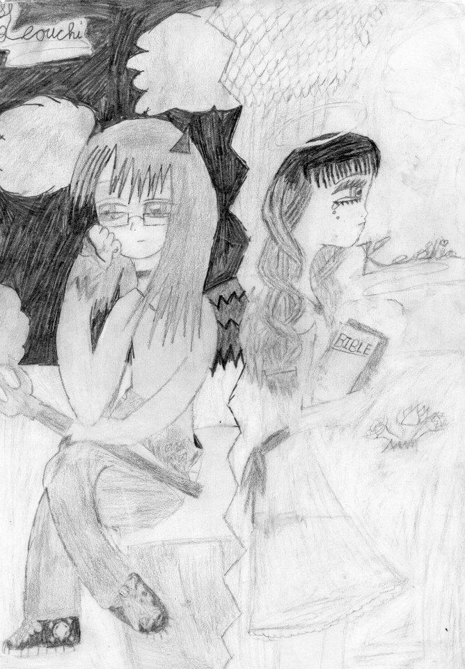 Old Picture of Devil and Angel lolz XD by HybridCatgirl995