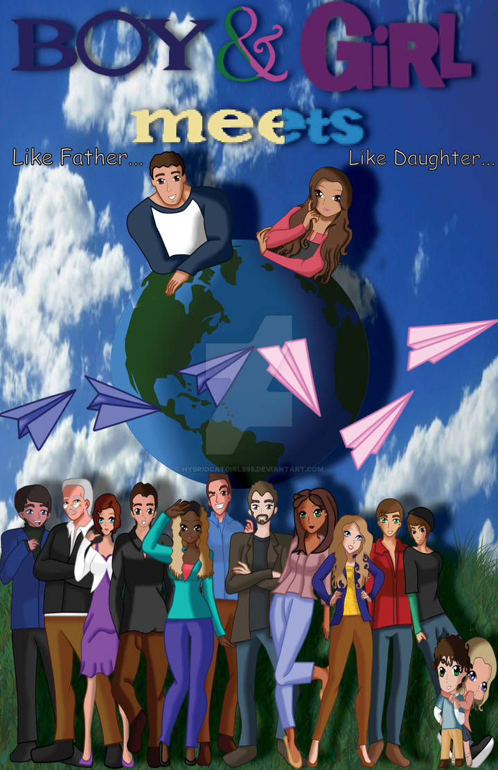 Boy Girl Meets World Cartoon Poster by HybridCatgirl995