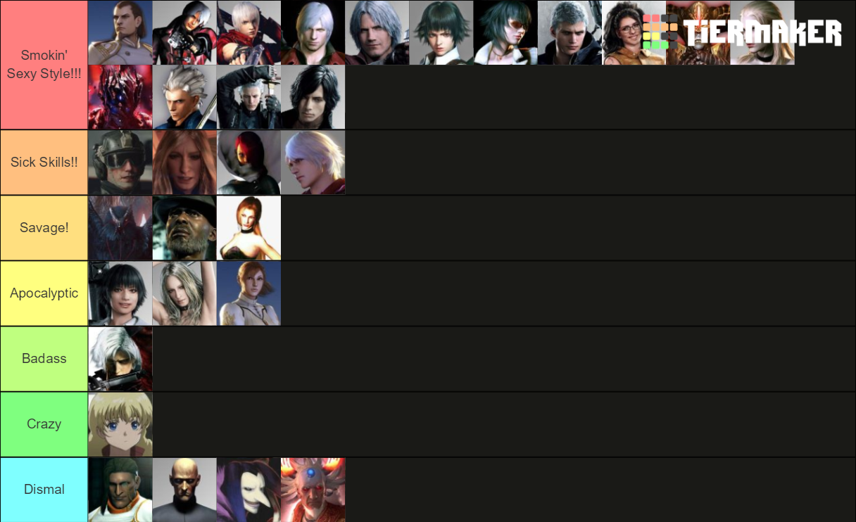 Devil May Cry 5 Characters Tier List (Community Rankings) - TierMaker