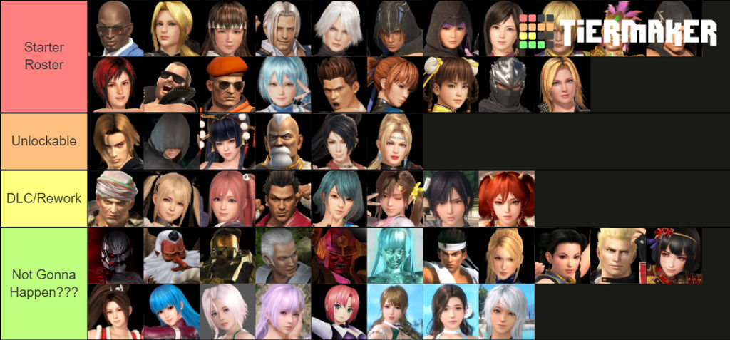 Dead or Alive Roster Duster by Bea-Nakajima-0726 on DeviantArt