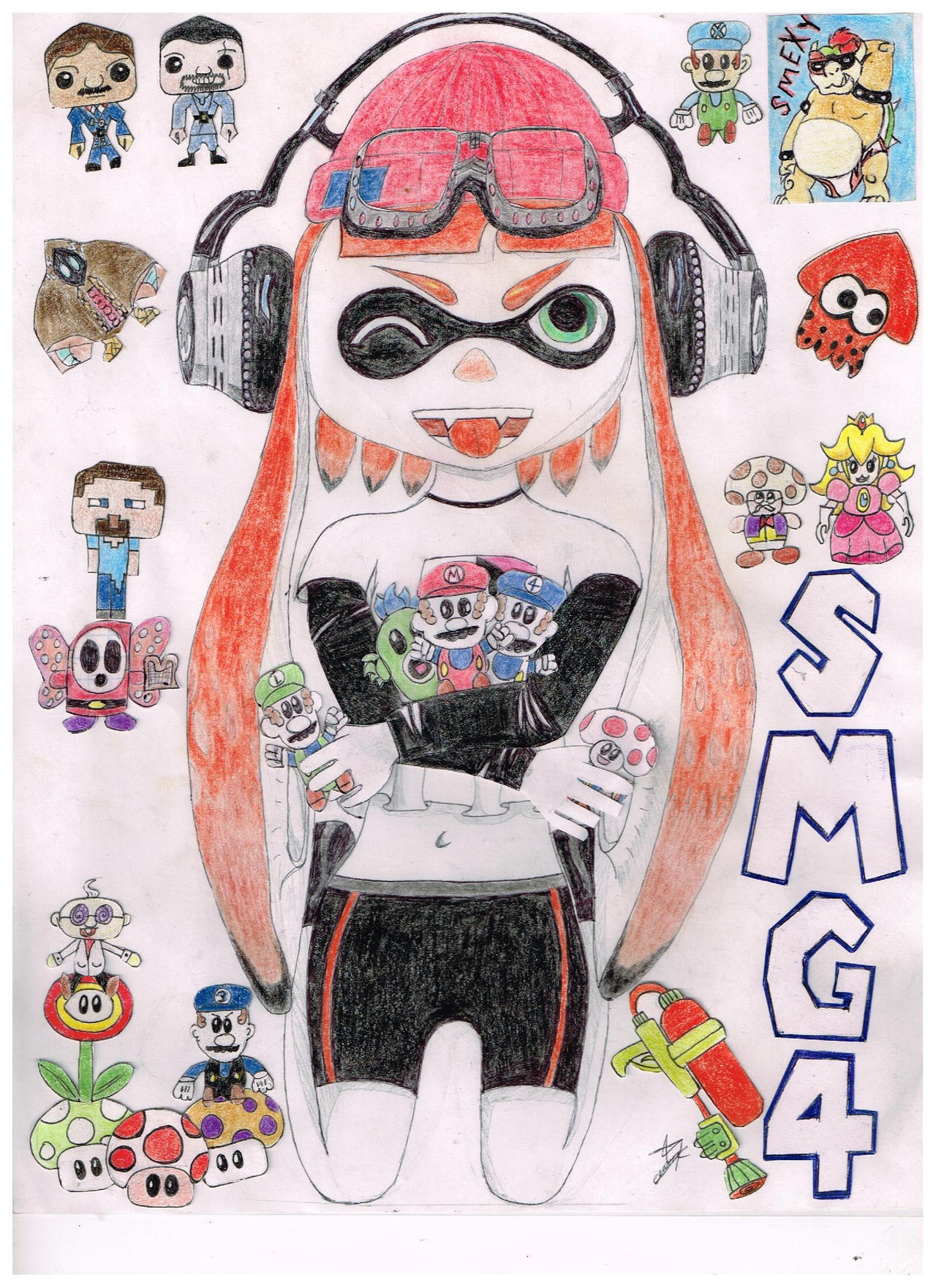 Meggy Fanart with SMG4 toys by Imthe23DRAWER on DeviantArt