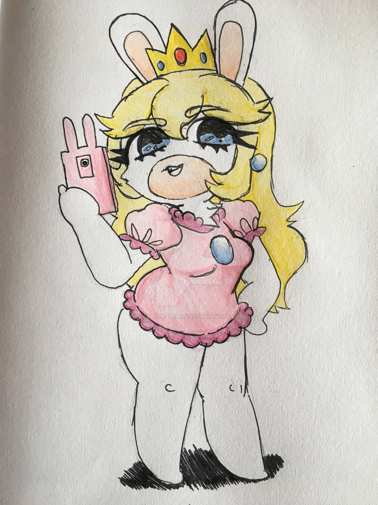 Peach Rabbit Getting Mad Rabbid Peach by deadlypastelcutie on DeviantArt